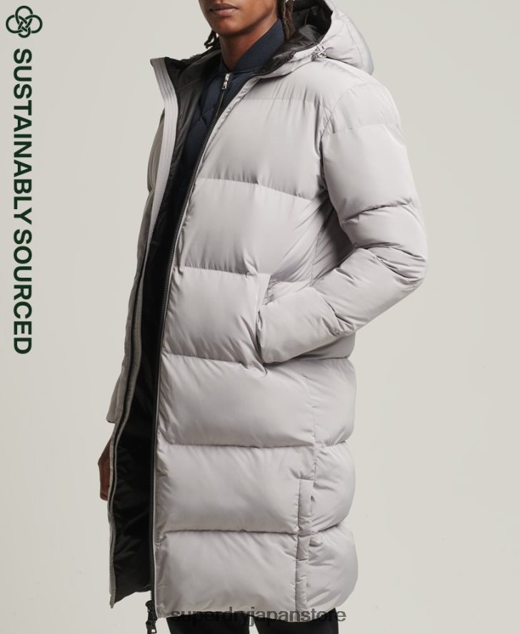 はえ縄羽毛布団コート 男性 Superdry 衣類 ライトグレー 2J62PZ1124
