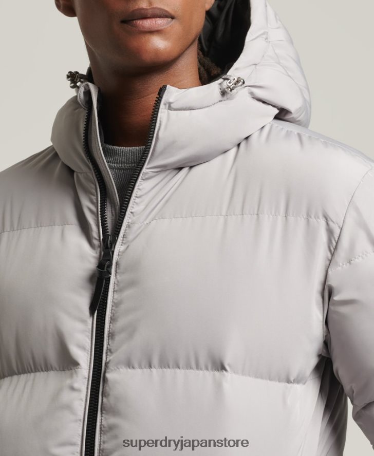 はえ縄羽毛布団コート 男性 Superdry 衣類 ライトグレー 2J62PZ1124