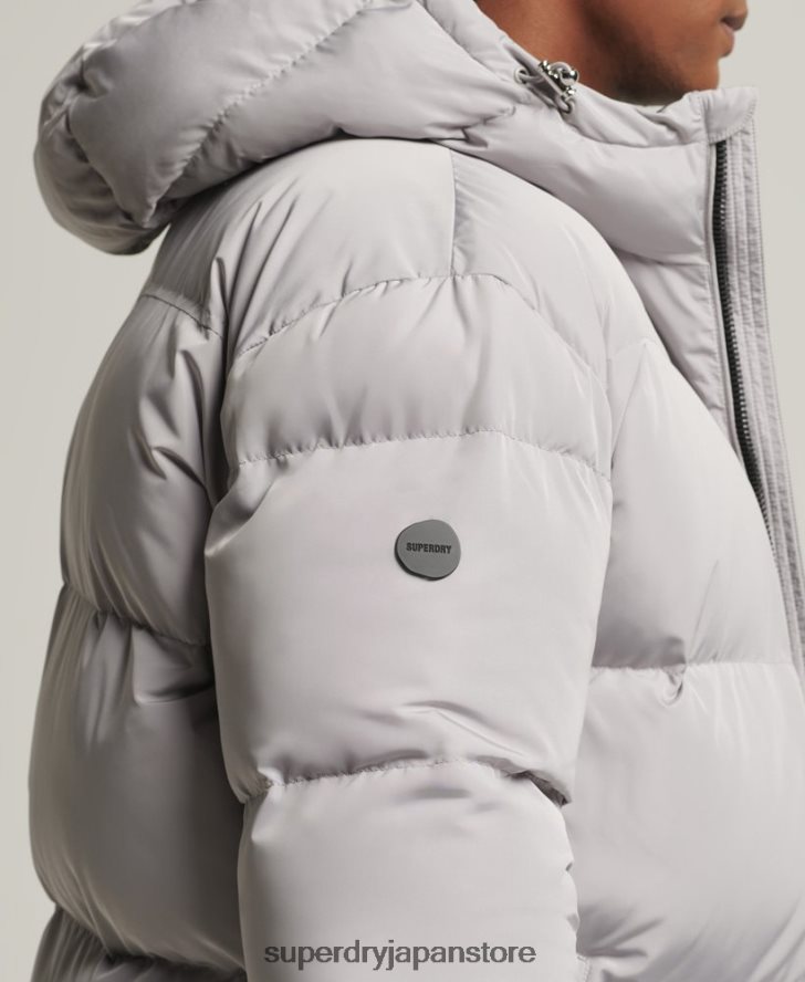 はえ縄羽毛布団コート 男性 Superdry 衣類 ライトグレー 2J62PZ1124