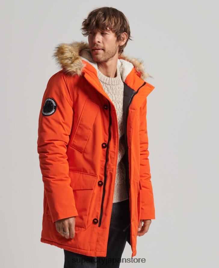 エベレストパーカーコート 男性 Superdry 衣類 オレンジ 2J62PZ1126
