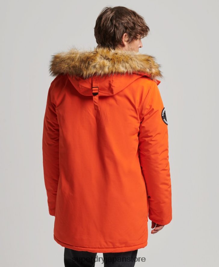 エベレストパーカーコート 男性 Superdry 衣類 オレンジ 2J62PZ1126