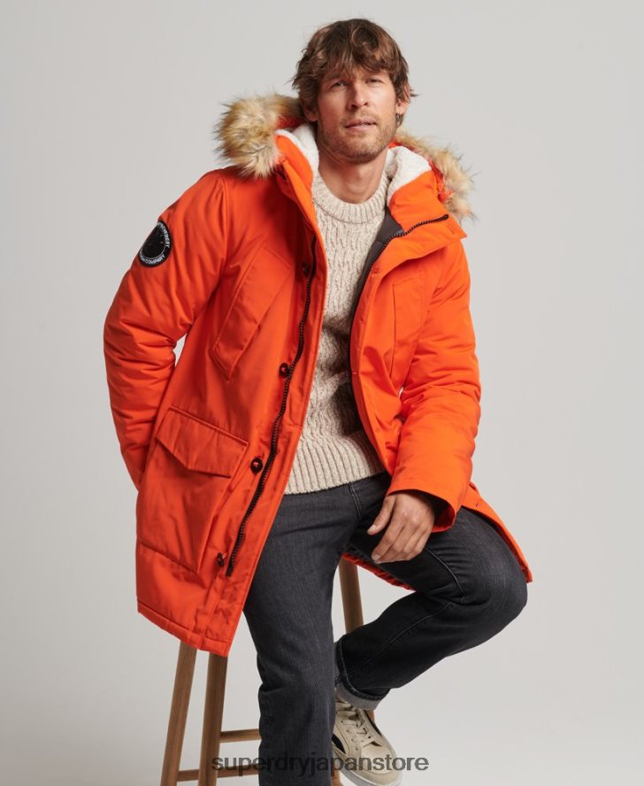 エベレストパーカーコート 男性 Superdry 衣類 オレンジ 2J62PZ1126