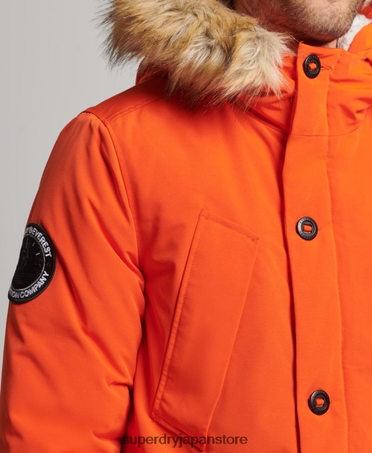 エベレストパーカーコート 男性 Superdry 衣類 オレンジ 2J62PZ1126