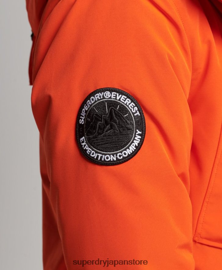 エベレストパーカーコート 男性 Superdry 衣類 オレンジ 2J62PZ1126
