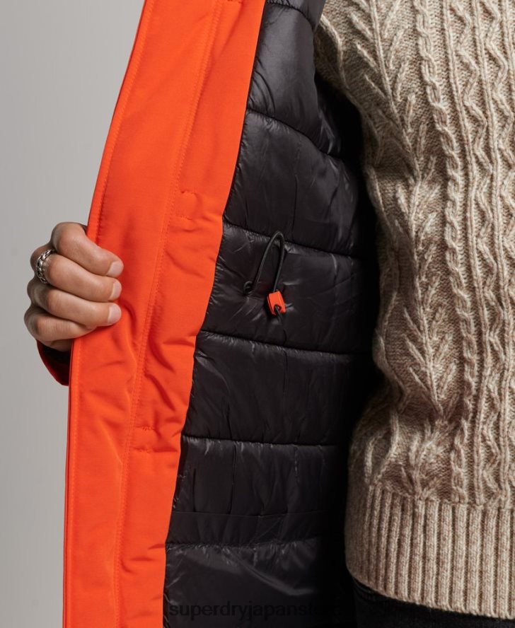 エベレストパーカーコート 男性 Superdry 衣類 オレンジ 2J62PZ1126
