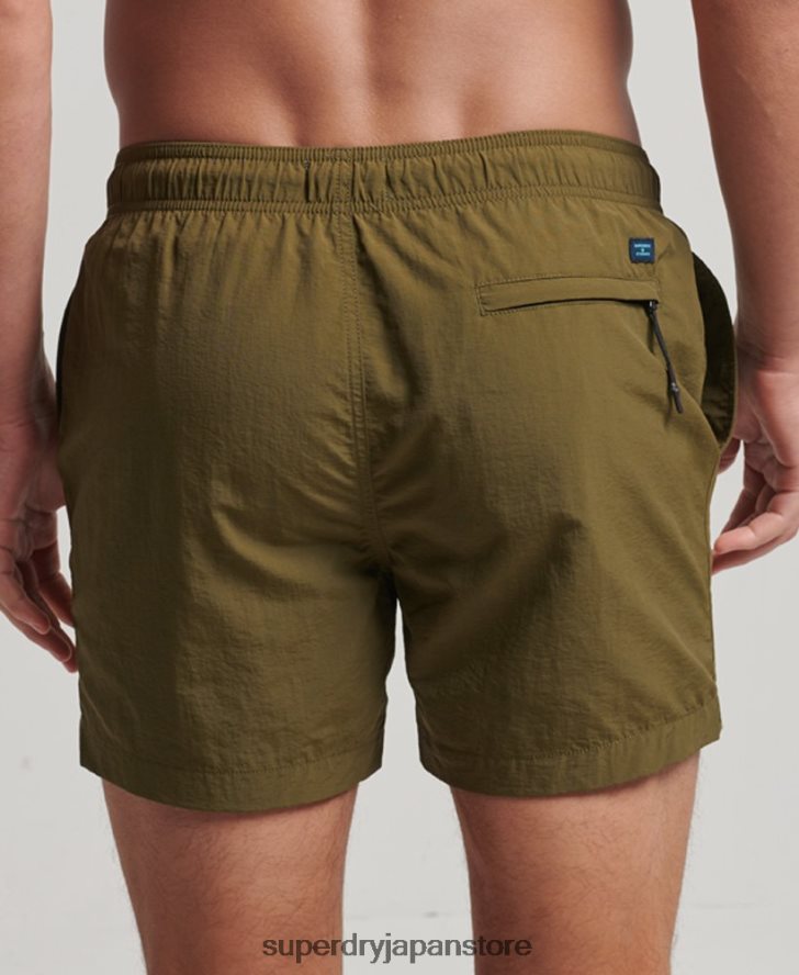 リサイクルスイムショーツ 男性 Superdry 衣類 緑 2J62PZ112