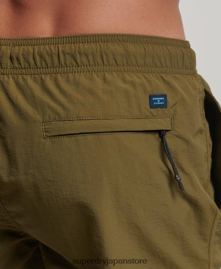 リサイクルスイムショーツ 男性 Superdry 衣類 緑 2J62PZ112