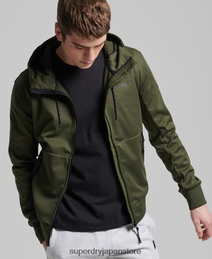 ハイテクソフトシェルトラックジャケット 男性 Superdry 衣類 カーキ 2J62PZ1132