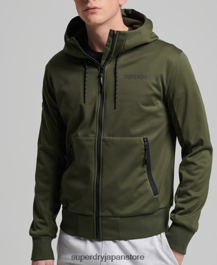 ハイテクソフトシェルトラックジャケット 男性 Superdry 衣類 カーキ 2J62PZ1132