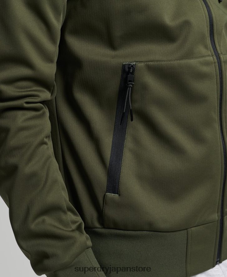 ハイテクソフトシェルトラックジャケット 男性 Superdry 衣類 カーキ 2J62PZ1132