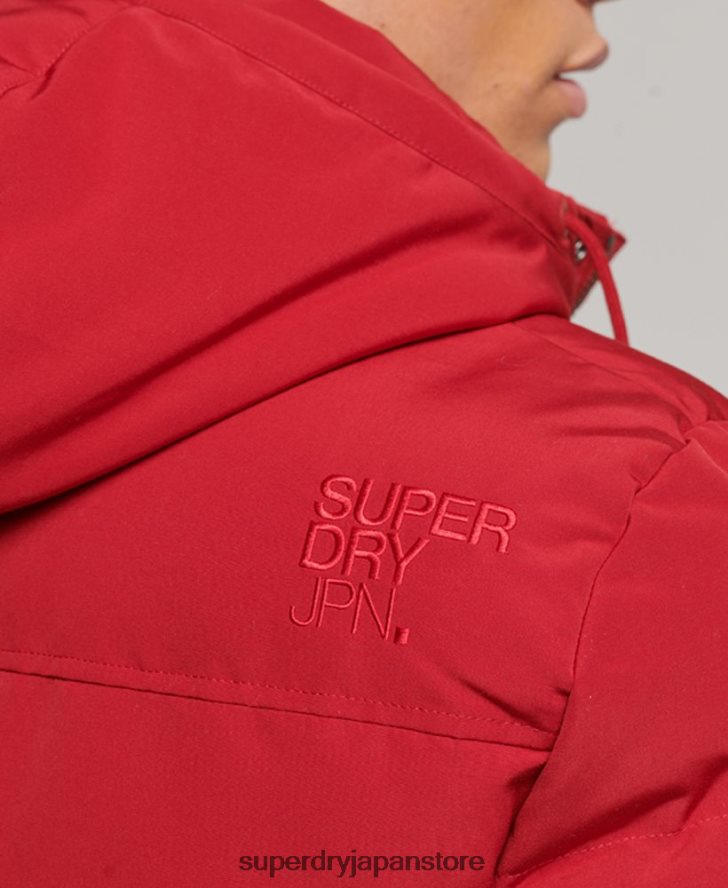 エベレスト フード付きパファージャケット 男性 Superdry 衣類 赤 2J62PZ1135