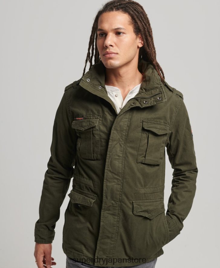 ルーキーヘビーウェザーフィールドジャケット 男性 Superdry 衣類 緑 2J62PZ1137