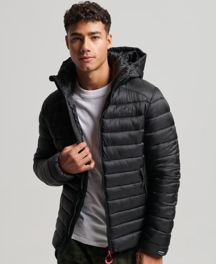 軽量パッド入りジャケット 男性 Superdry 衣類 黒 2J62PZ1138
