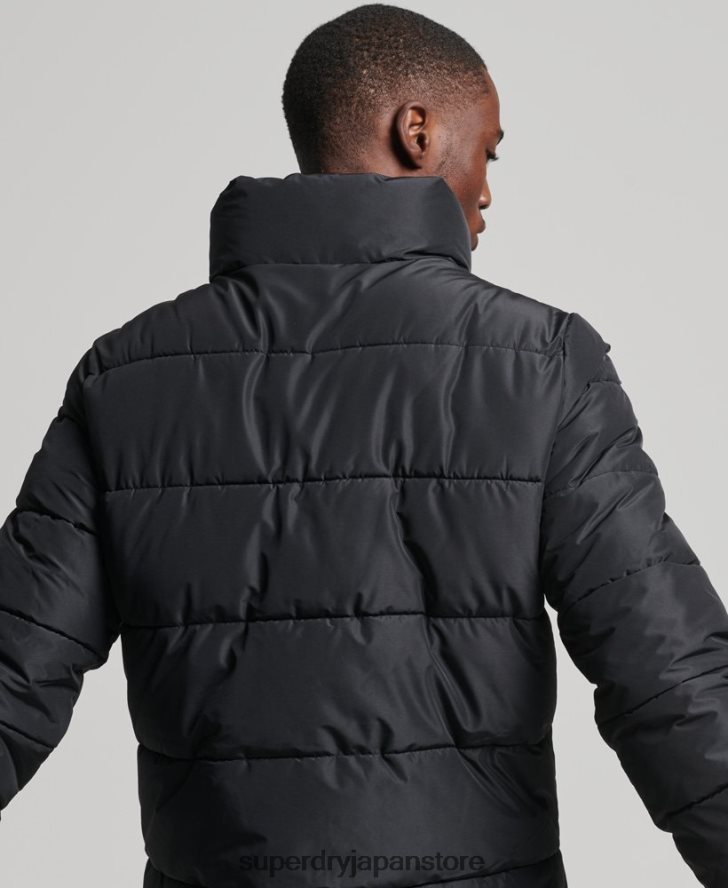 フードなしスポーツダウンジャケット 男性 Superdry 衣類 黒 2J62PZ1140