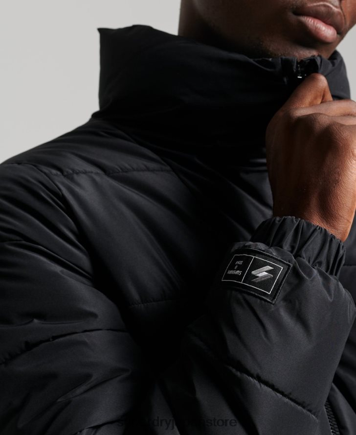 フードなしスポーツダウンジャケット 男性 Superdry 衣類 黒 2J62PZ1140