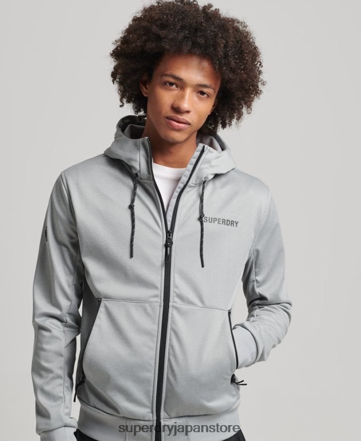 ハイテクソフトシェルトラックジャケット 男性 Superdry 衣類 グレー 2J62PZ1141