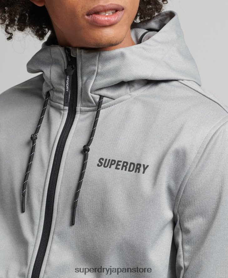 ハイテクソフトシェルトラックジャケット 男性 Superdry 衣類 グレー 2J62PZ1141