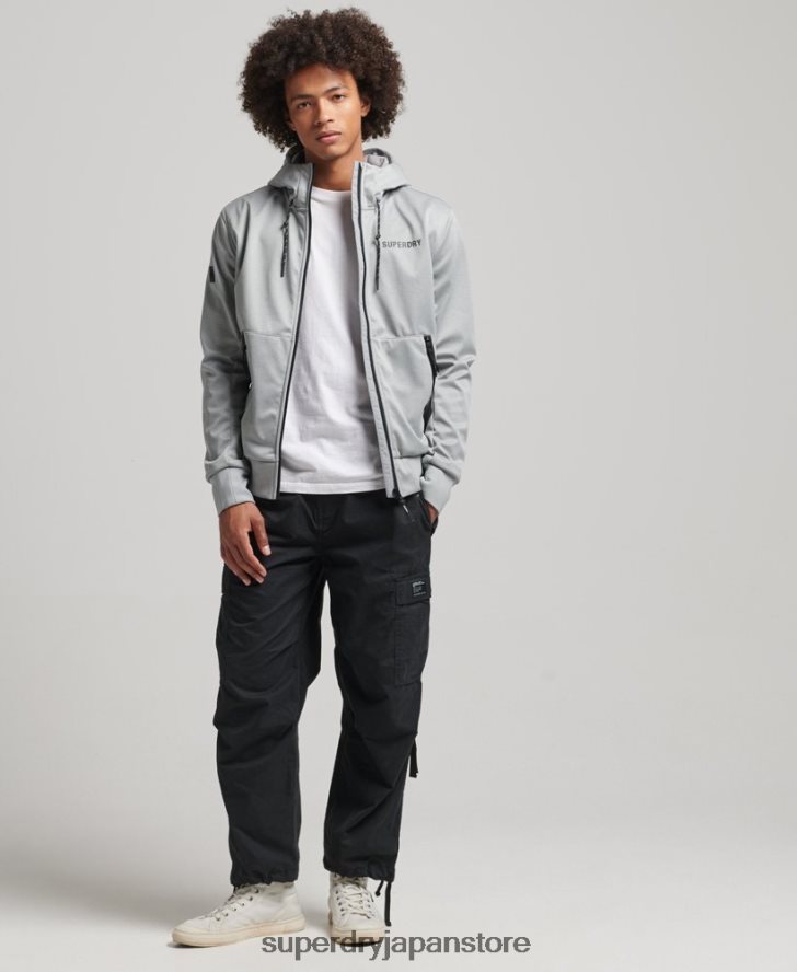 ハイテクソフトシェルトラックジャケット 男性 Superdry 衣類 グレー 2J62PZ1141