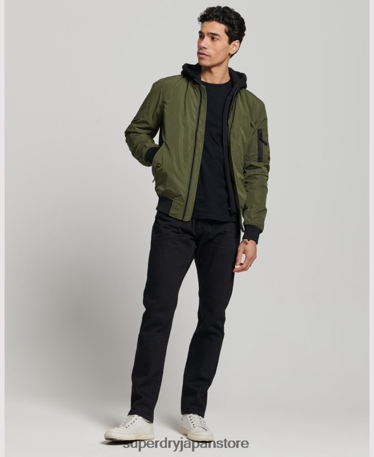 軍用フライトボンバージャケット 男性 Superdry 衣類 カーキ 2J62PZ1144