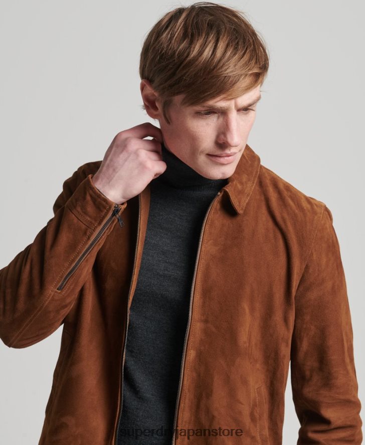 スタジオ コーチ スエード ジャケット 男性 Superdry 衣類 黄褐色 2J62PZ1147