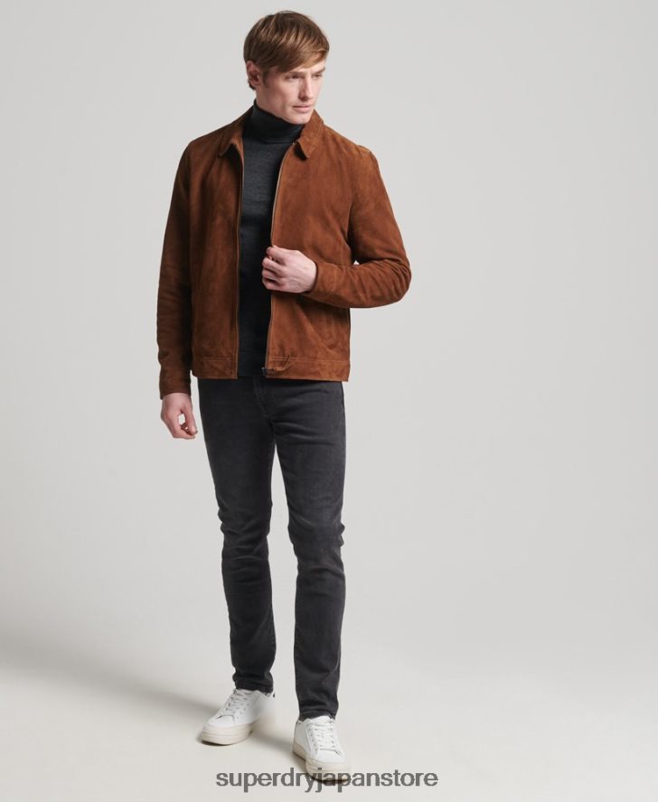 スタジオ コーチ スエード ジャケット 男性 Superdry 衣類 黄褐色 2J62PZ1147