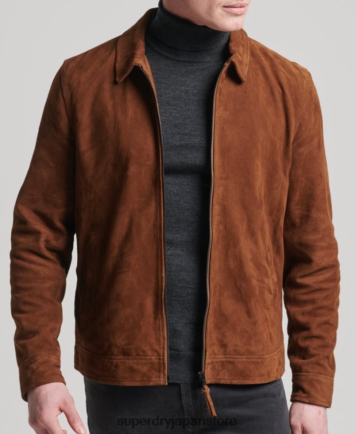 スタジオ コーチ スエード ジャケット 男性 Superdry 衣類 黄褐色 2J62PZ1147