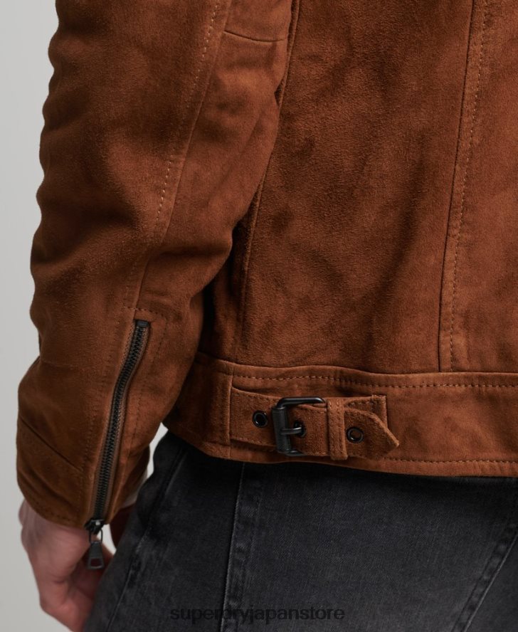 スタジオ コーチ スエード ジャケット 男性 Superdry 衣類 黄褐色 2J62PZ1147