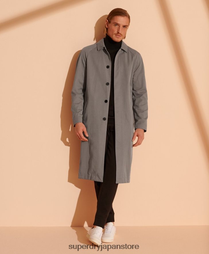 限定版クラシック マック コート 男性 Superdry 衣類 ライトグレー 2J62PZ1148