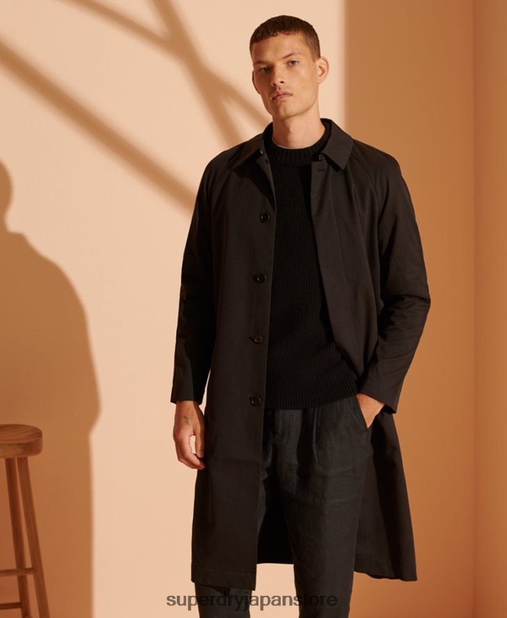 限定版クラシック マック コート 男性 Superdry 衣類 黒 2J62PZ1149