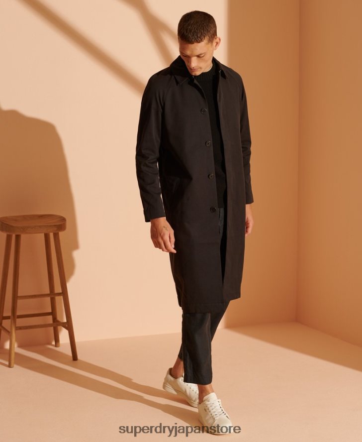 限定版クラシック マック コート 男性 Superdry 衣類 黒 2J62PZ1149