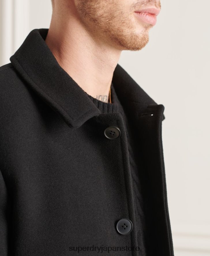 スタジオウールカーコート 男性 Superdry 衣類 黒 2J62PZ1150