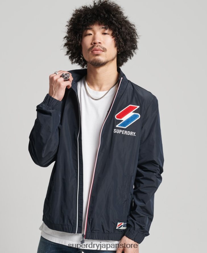 トラックジャケット 男性 Superdry 衣類 海軍 2J62PZ1153