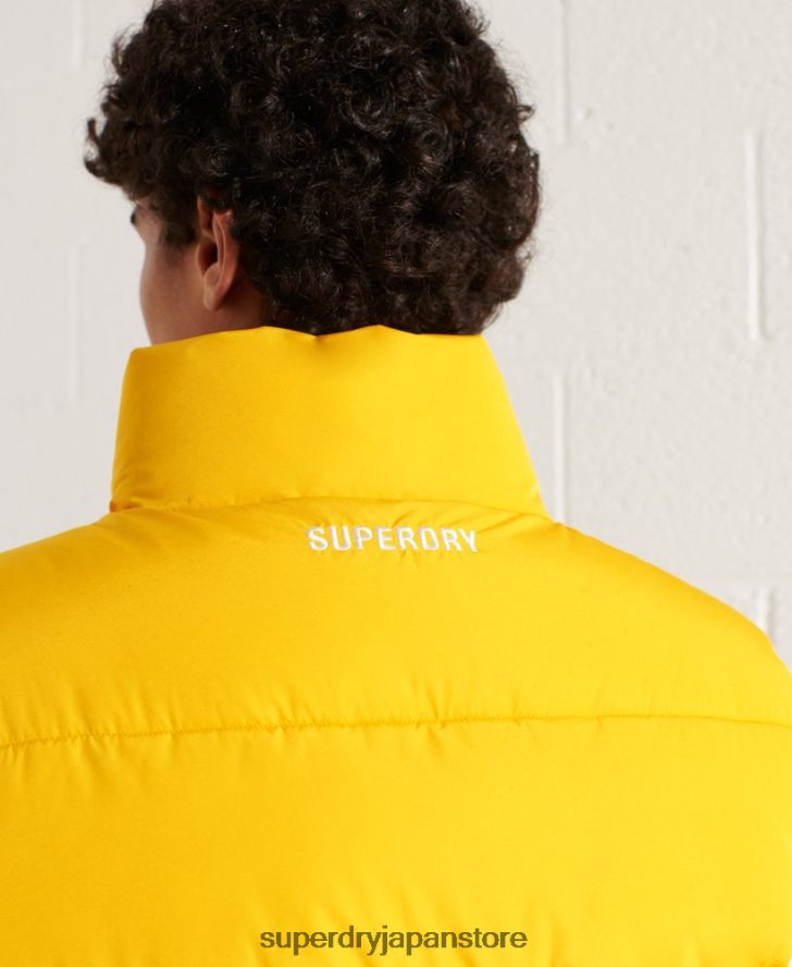 フードなしスポーツパファージレ 男性 Superdry 衣類 黄色 2J62PZ1156