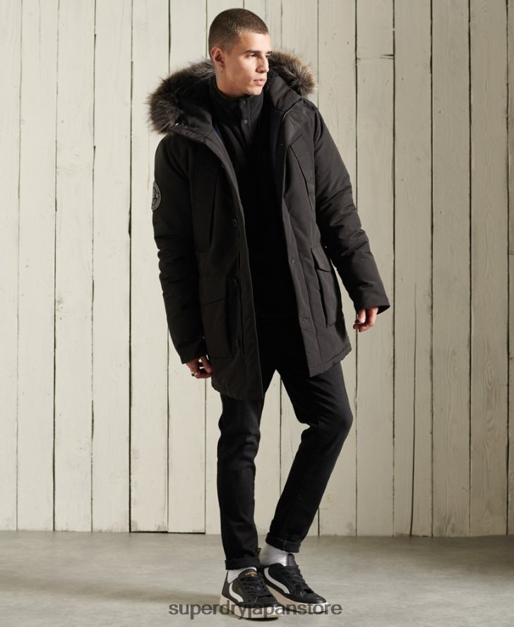 エベレストパーカーコート 男性 Superdry 衣類 黒 2J62PZ1157