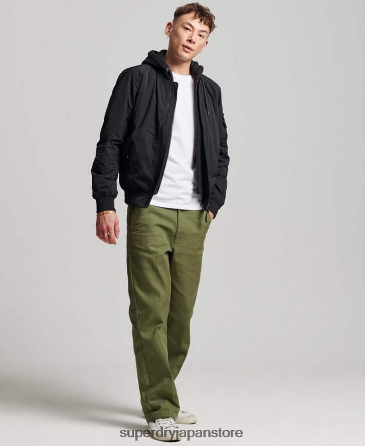 軍用フライトボンバージャケット 男性 Superdry 衣類 黒 2J62PZ1159