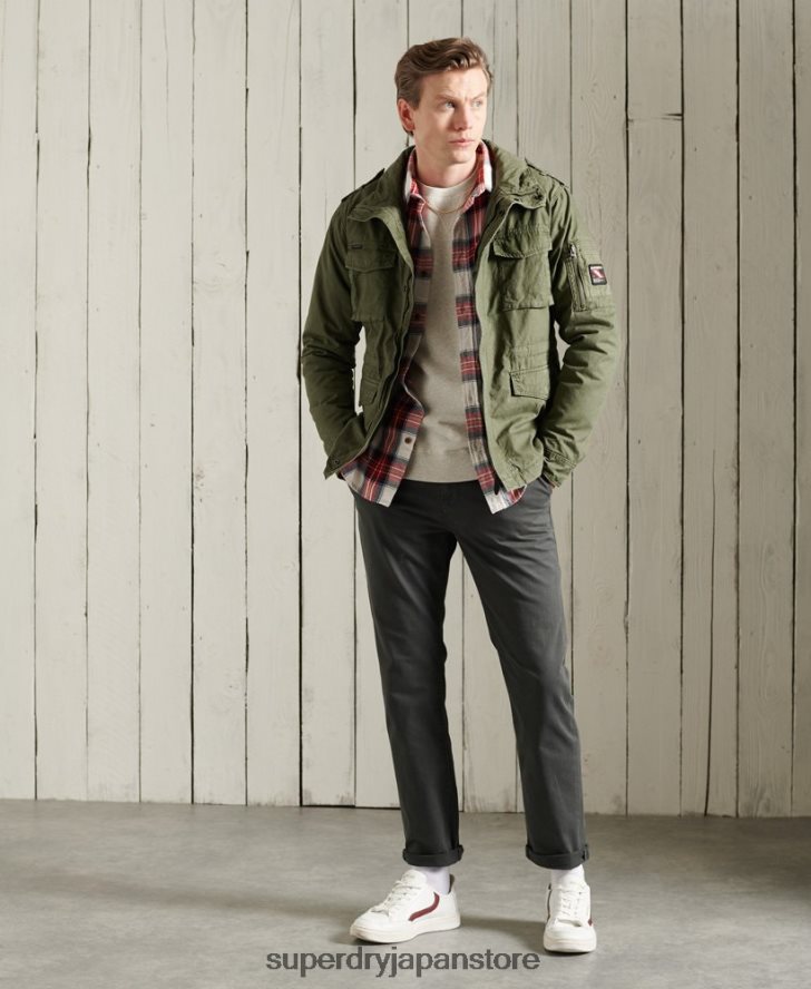 クラシックなルーキージャケット 男性 Superdry 衣類 カーキ 2J62PZ1164