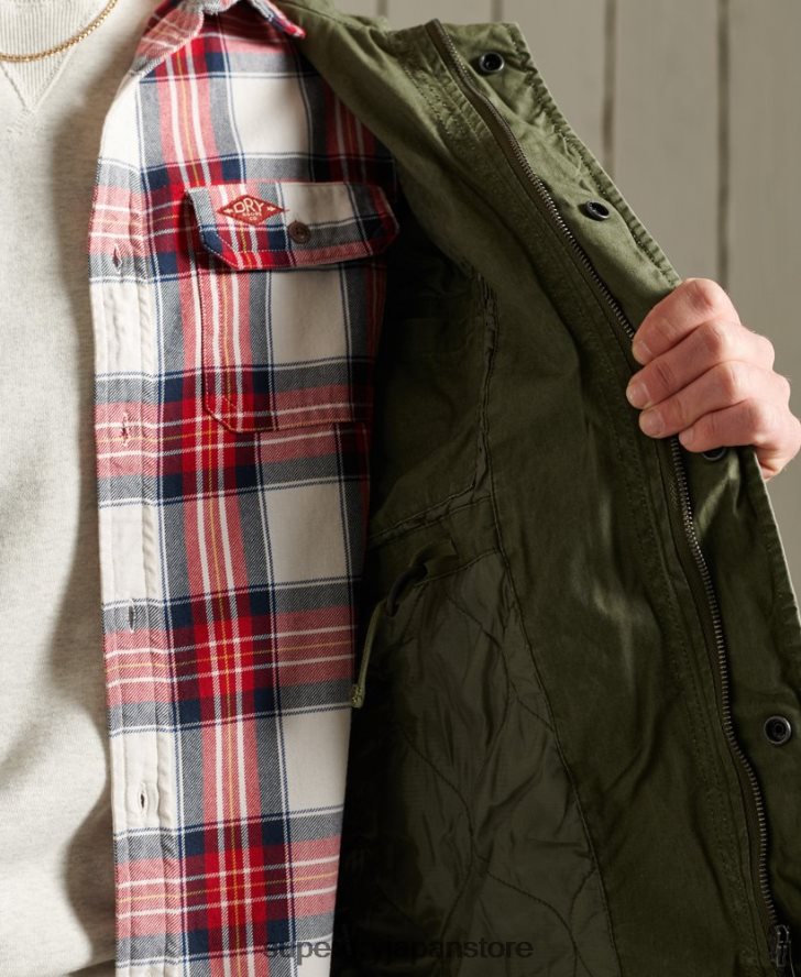 クラシックなルーキージャケット 男性 Superdry 衣類 カーキ 2J62PZ1164