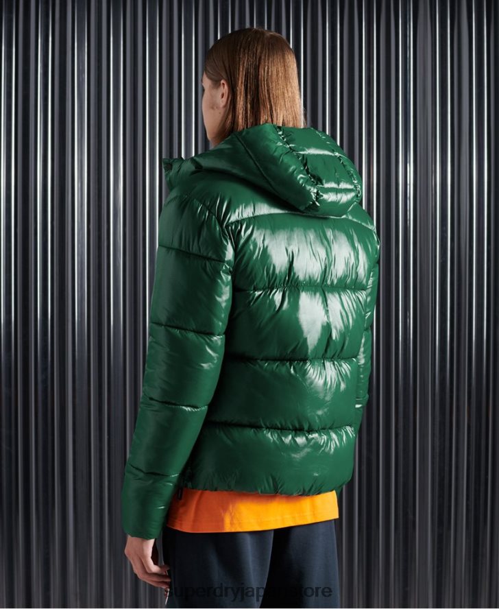 ハイシャイン中綿ジャケット 男性 Superdry 衣類 緑 2J62PZ1169
