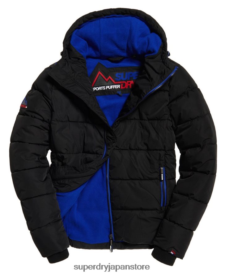 スポーツダウンジャケット 男性 Superdry 衣類 黒 2J62PZ1170