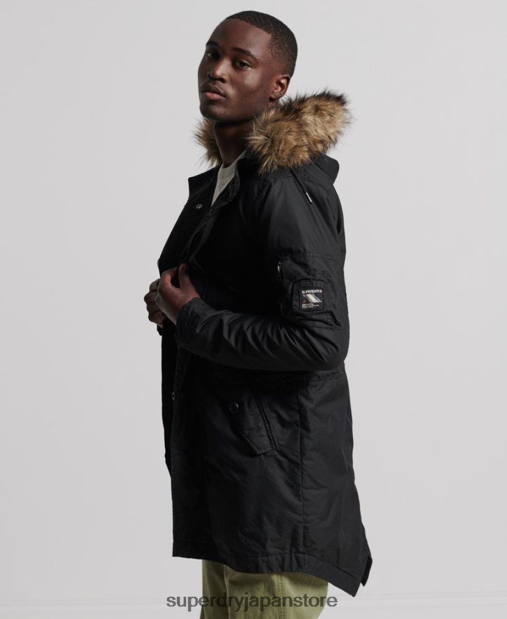 サービスフェイクファートリムパーカーコート 男性 Superdry 衣類 濃い灰色 2J62PZ1171
