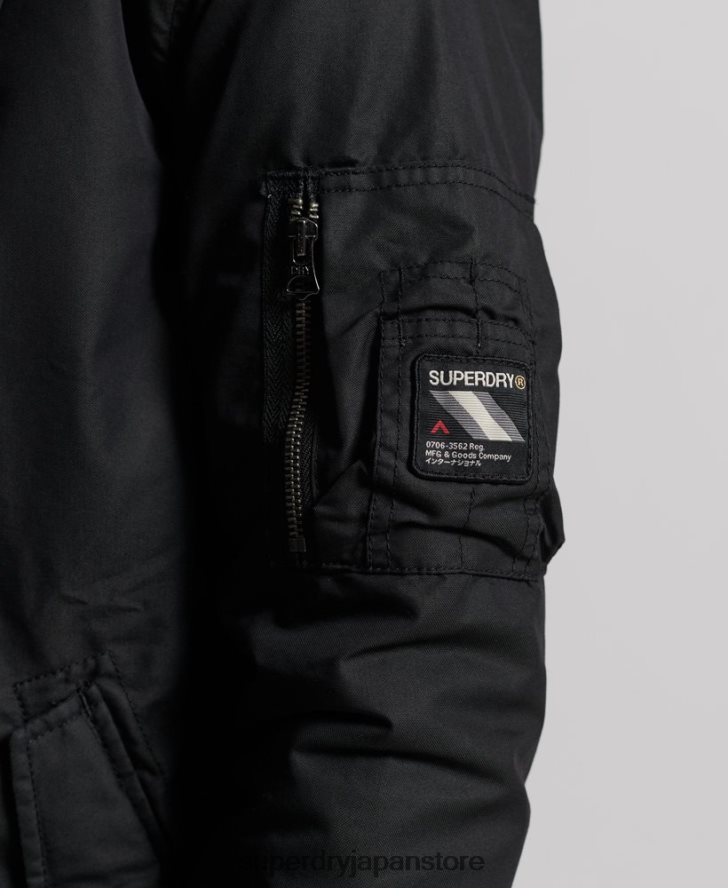 サービスフェイクファートリムパーカーコート 男性 Superdry 衣類 濃い灰色 2J62PZ1171