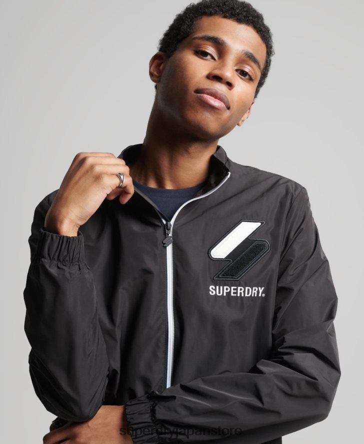 トラックジャケット 男性 Superdry 衣類 黒 2J62PZ1172