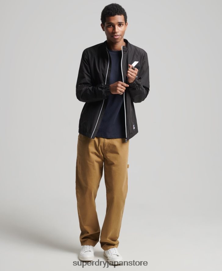 トラックジャケット 男性 Superdry 衣類 黒 2J62PZ1172