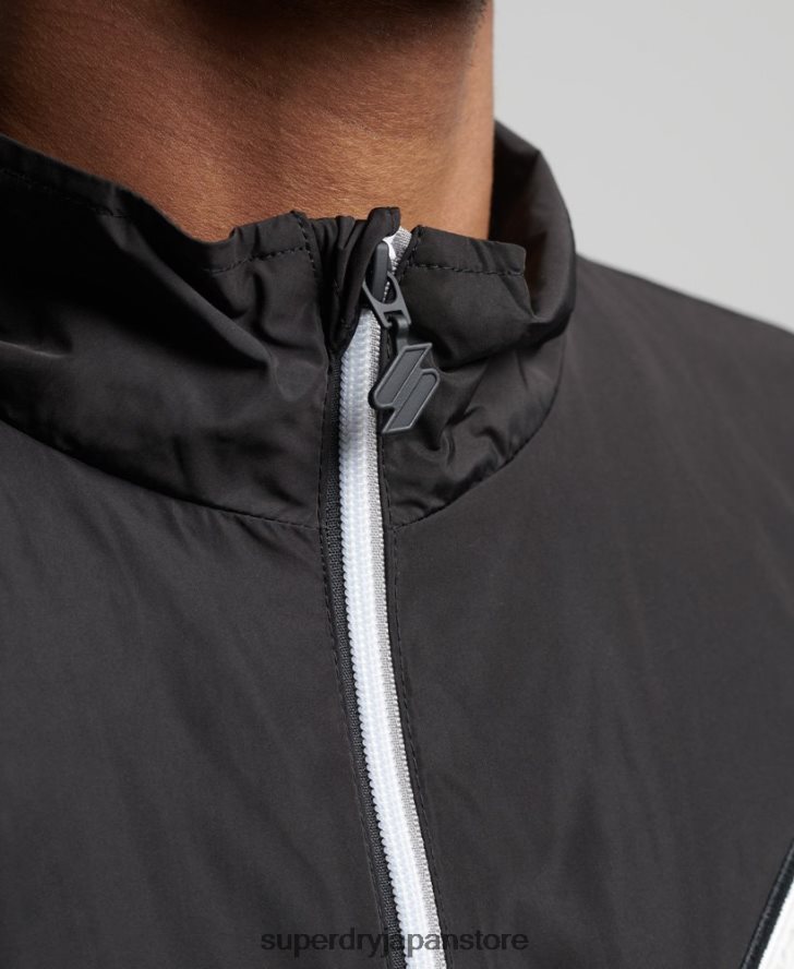 トラックジャケット 男性 Superdry 衣類 黒 2J62PZ1172
