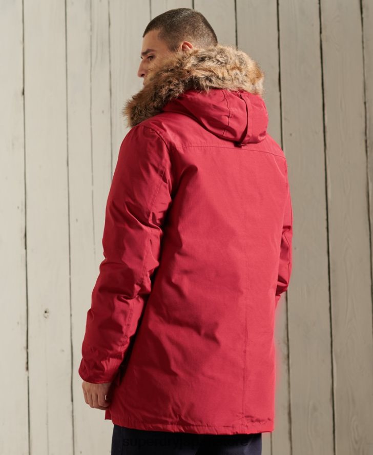 ルーキーダウンパーカーコート 男性 Superdry 衣類 赤 2J62PZ1175