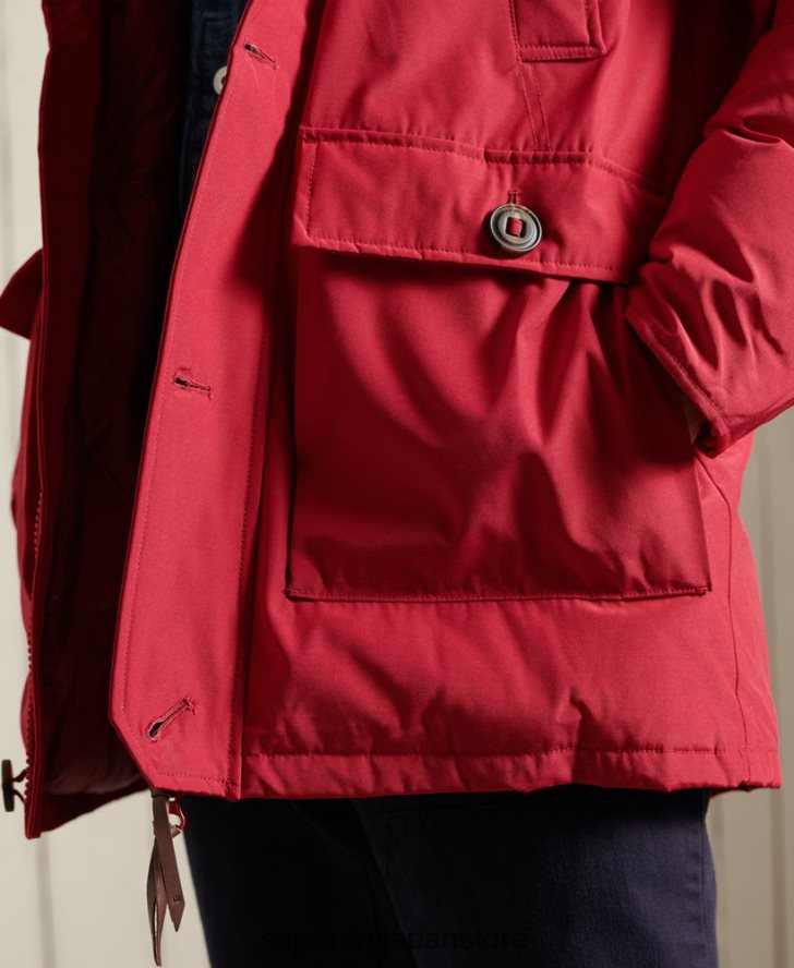 ルーキーダウンパーカーコート 男性 Superdry 衣類 赤 2J62PZ1175