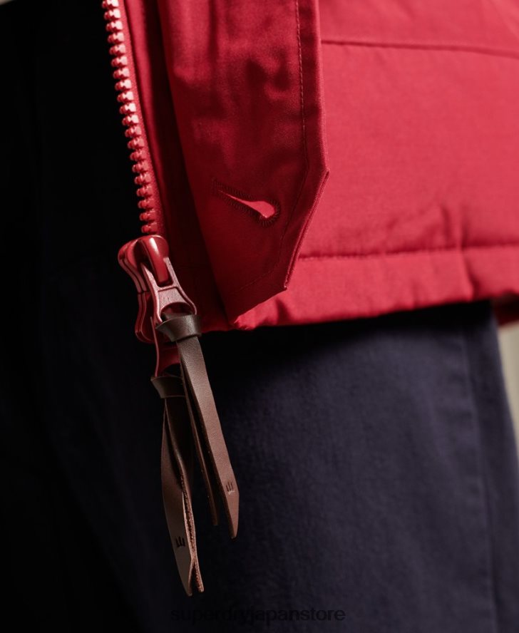 ルーキーダウンパーカーコート 男性 Superdry 衣類 赤 2J62PZ1175