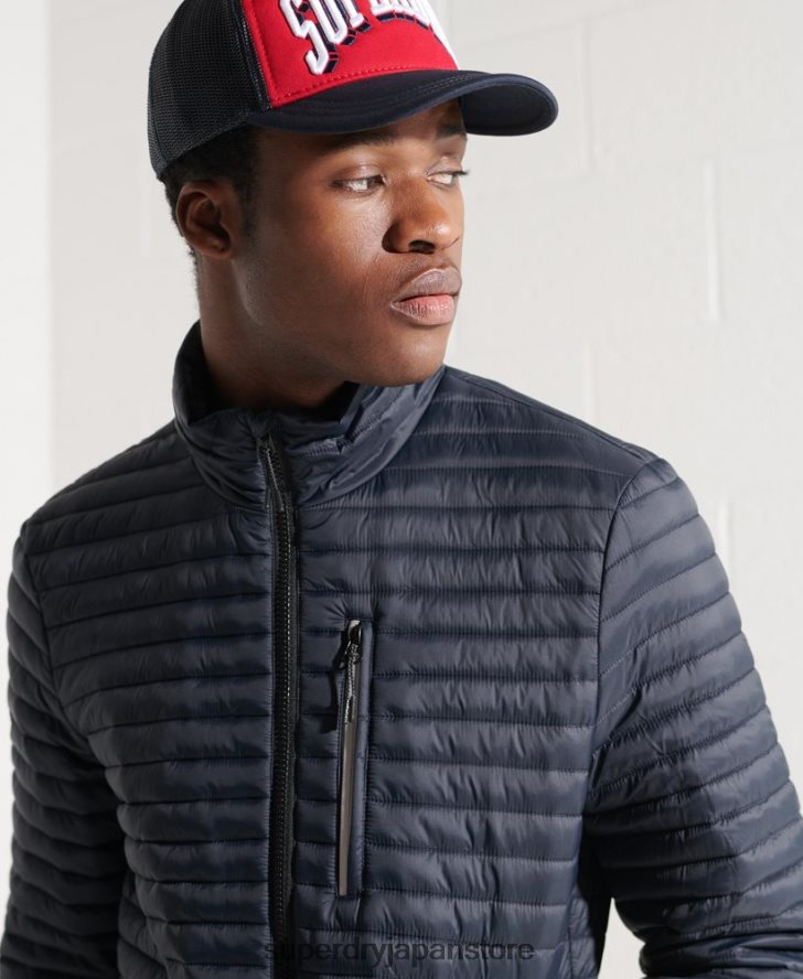 パッカウェイ フードなしフジジャケット 男性 Superdry 衣類 海軍 2J62PZ1177