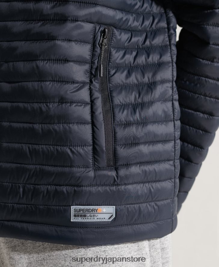 パッカウェイ フードなしフジジャケット 男性 Superdry 衣類 海軍 2J62PZ1177