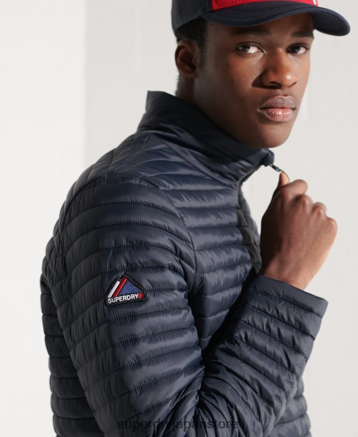 パッカウェイ フードなしフジジャケット 男性 Superdry 衣類 海軍 2J62PZ1177